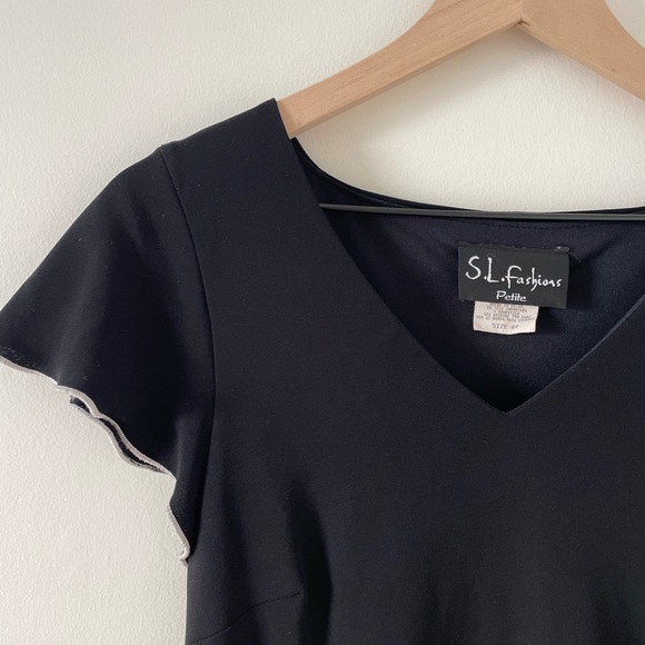 Vintage S.L. Fashions Black Dress - Picture 4 of 4